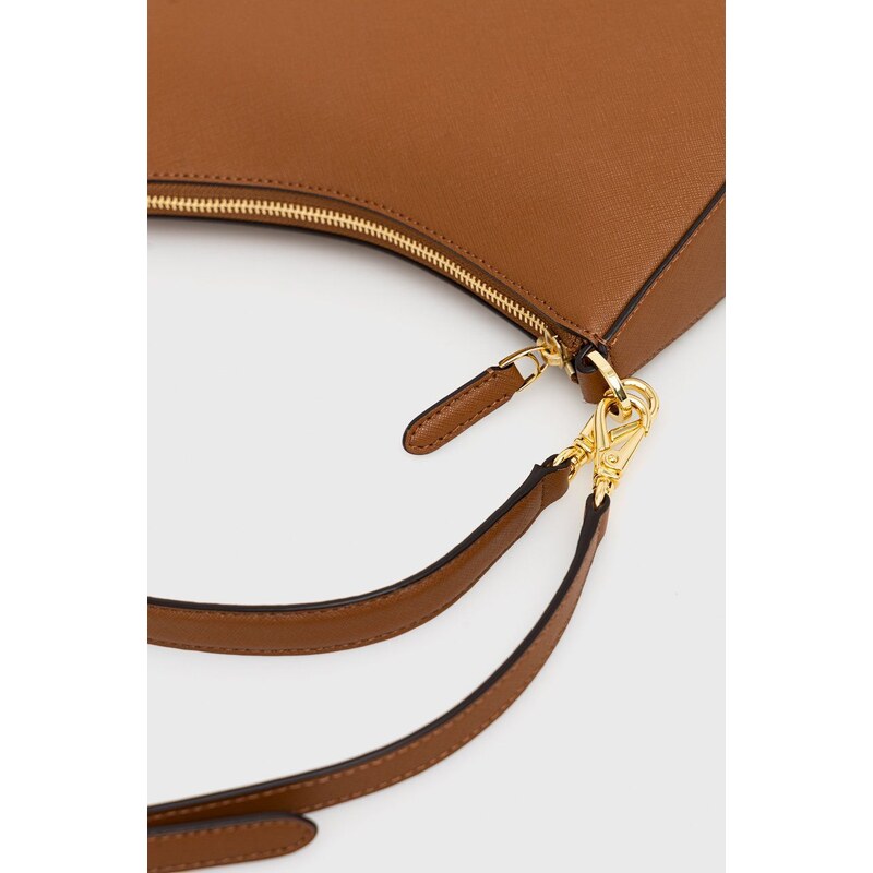Lauren Ralph Lauren Lauren Ralph poșetă de piele culoarea maro 431884000000