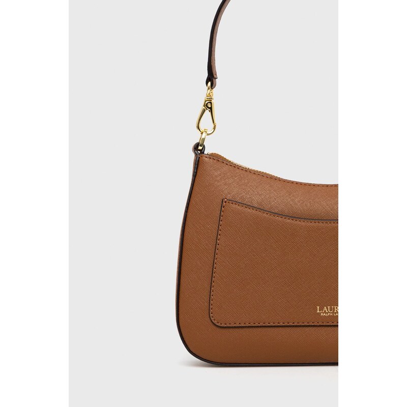 Lauren Ralph Lauren Lauren Ralph poșetă de piele culoarea maro 431884000000