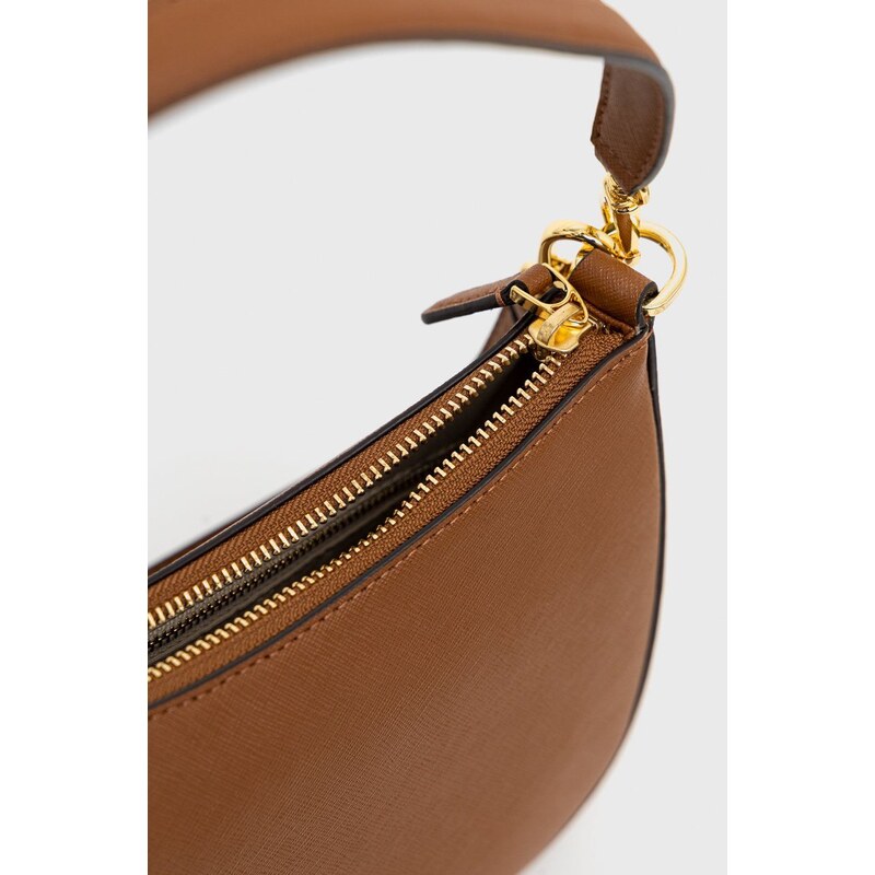 Lauren Ralph Lauren Lauren Ralph poșetă de piele culoarea maro 431884000000