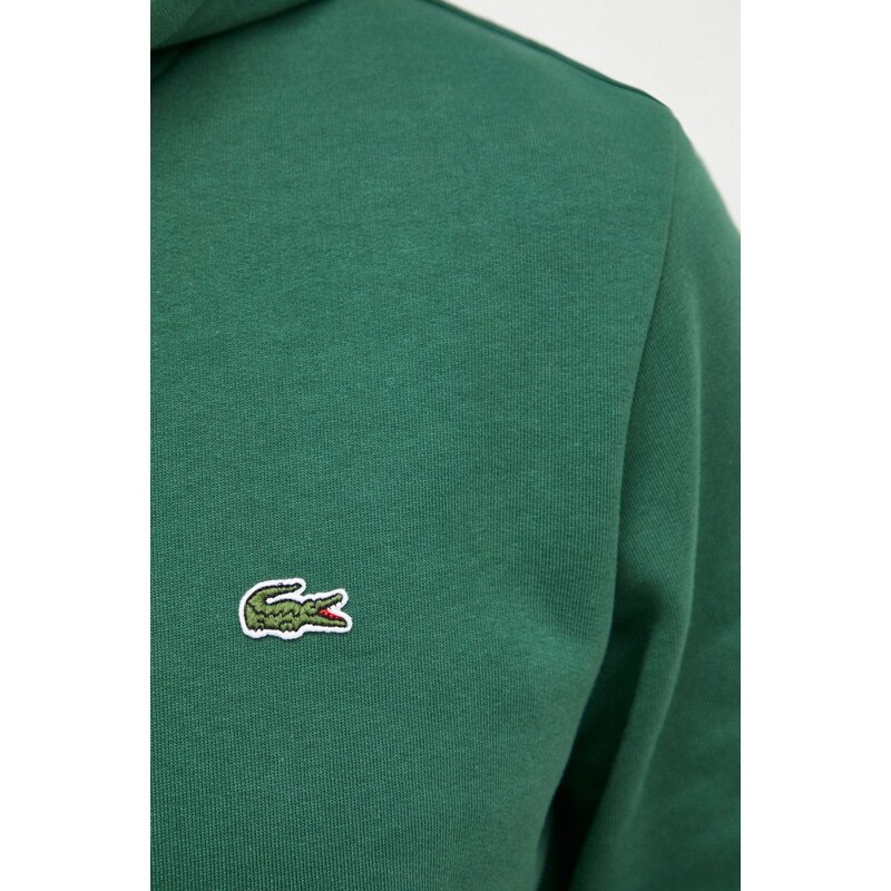 Lacoste bluză bărbați, culoarea verde, uni SH9623-031