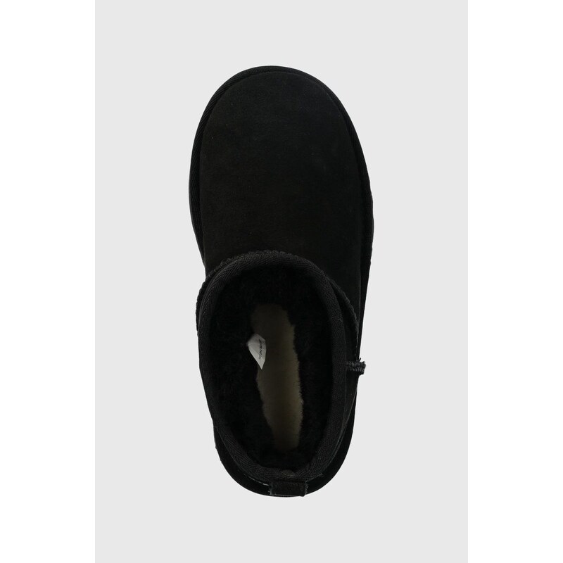 UGG cizme de zapada din piele intoarsa Classic Ultra Mini culoarea negru