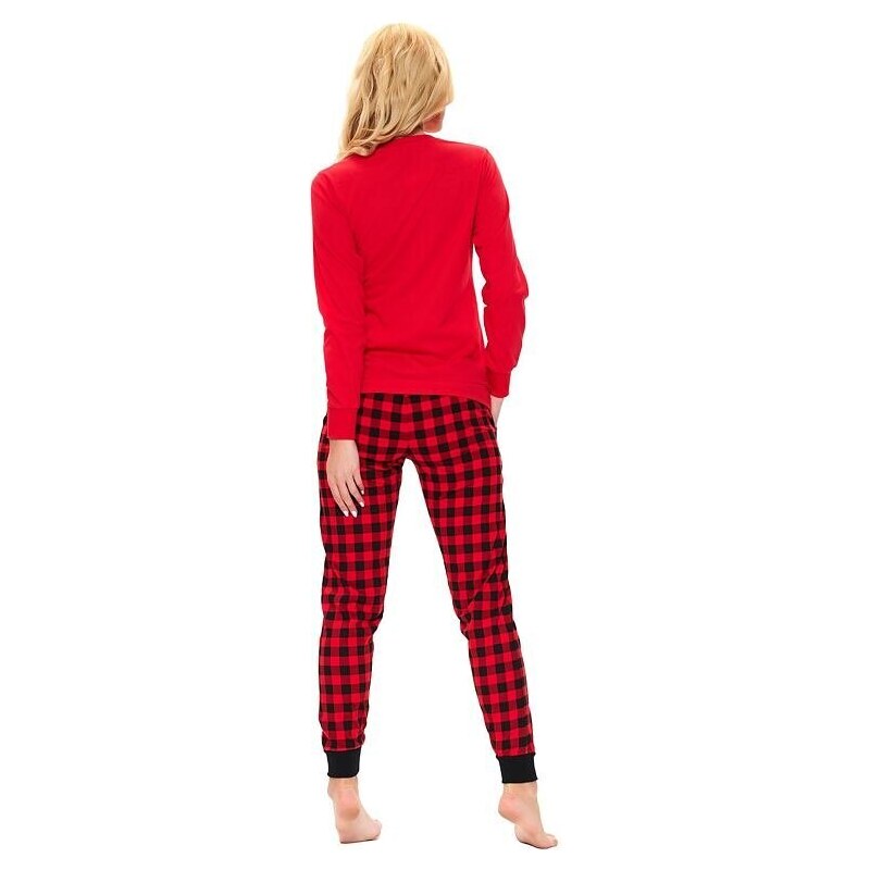 DN Nightwear Pijama lungă de damă Queen roșie