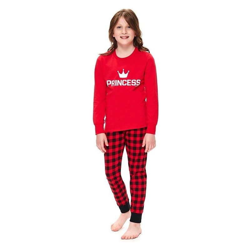 DN Nightwear Pijama fete Princess roșie