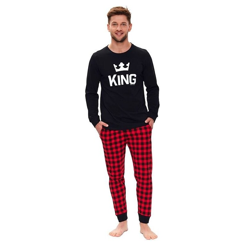 DN Nightwear Pijama pentru bărbați King neagră