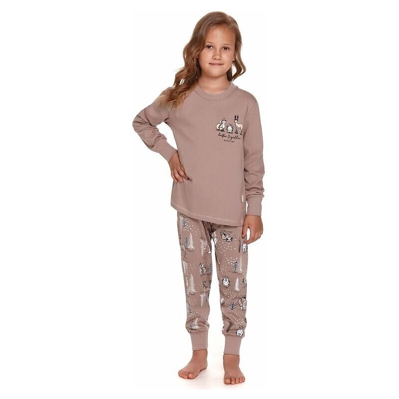 DN Nightwear Pijama pentru copii Fox maro