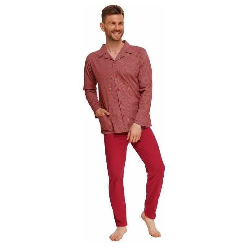 Taro Pijama cu nasturi Richard roșu
