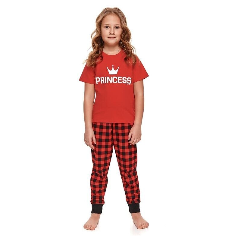 DN Nightwear Pijama fete Princess II roșie