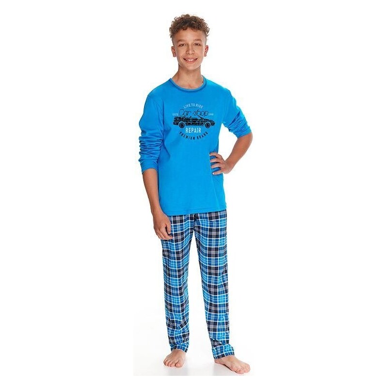 Taro Pijamale băieți Mario albastru car shop