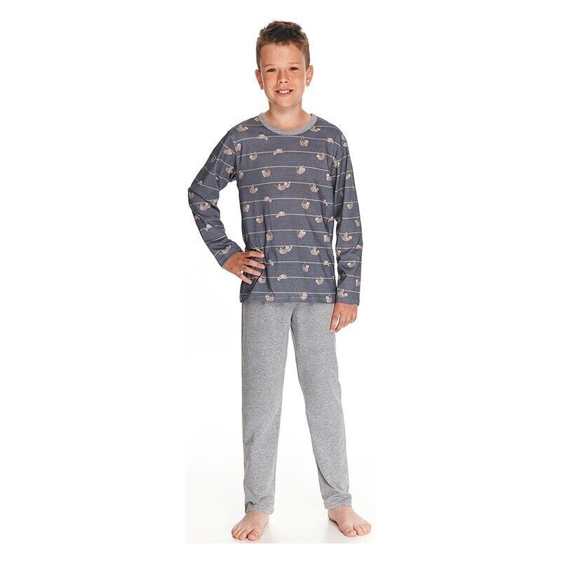 Taro Pijamale pentru băieți Harry gri cu leneși