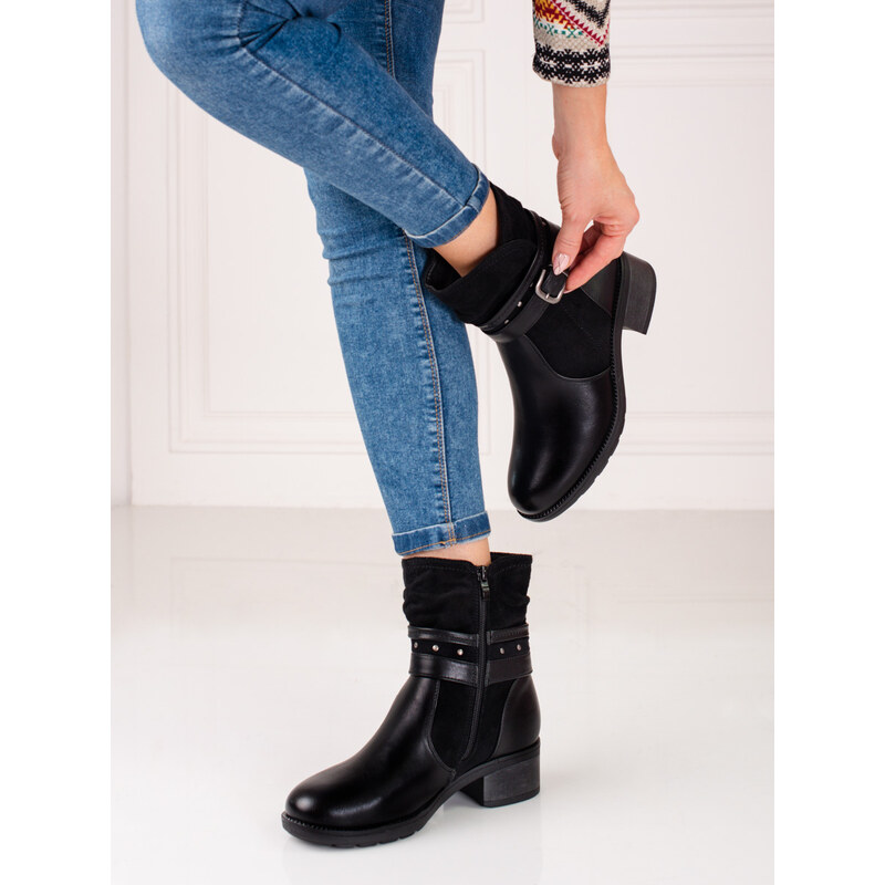 GOODIN Shelvt women's ankle boots with decorative belt