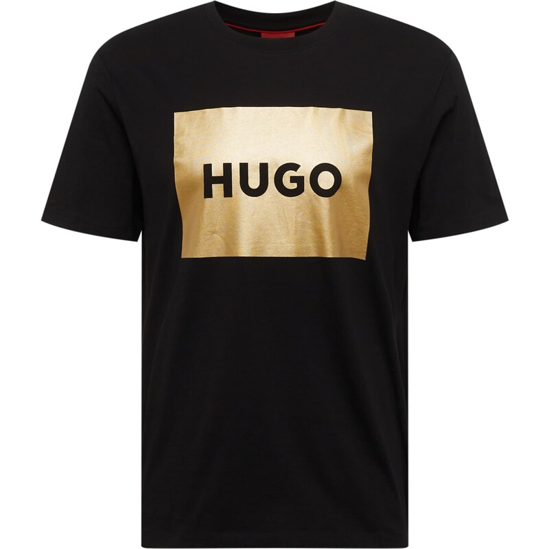 HUGO Red Tricou 'Dulive' auriu / negru