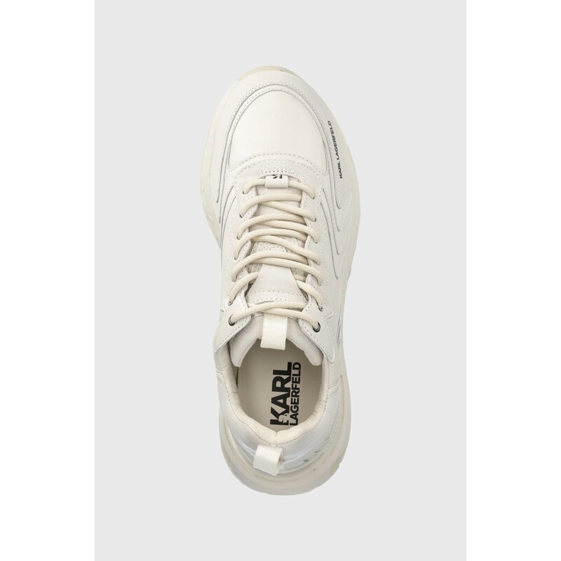 Karl Lagerfeld sneakers din piele Kl52420 Blaze culoarea alb