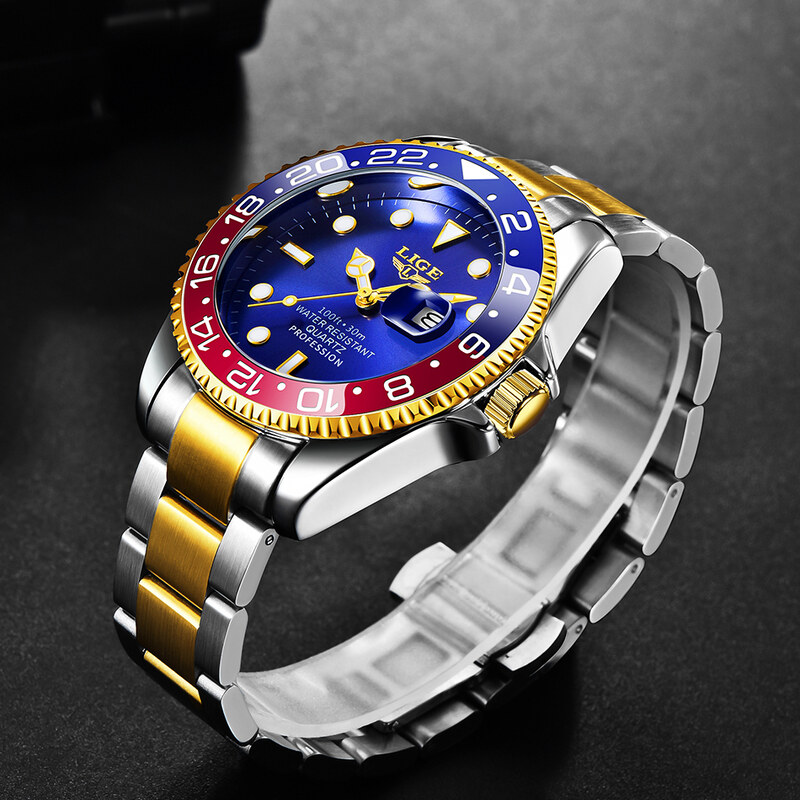 Ceas barbatesc Lige Data Quartz Analog Otel