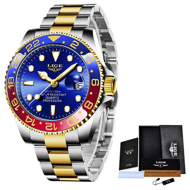 Ceas barbatesc Lige Data Quartz Analog Otel