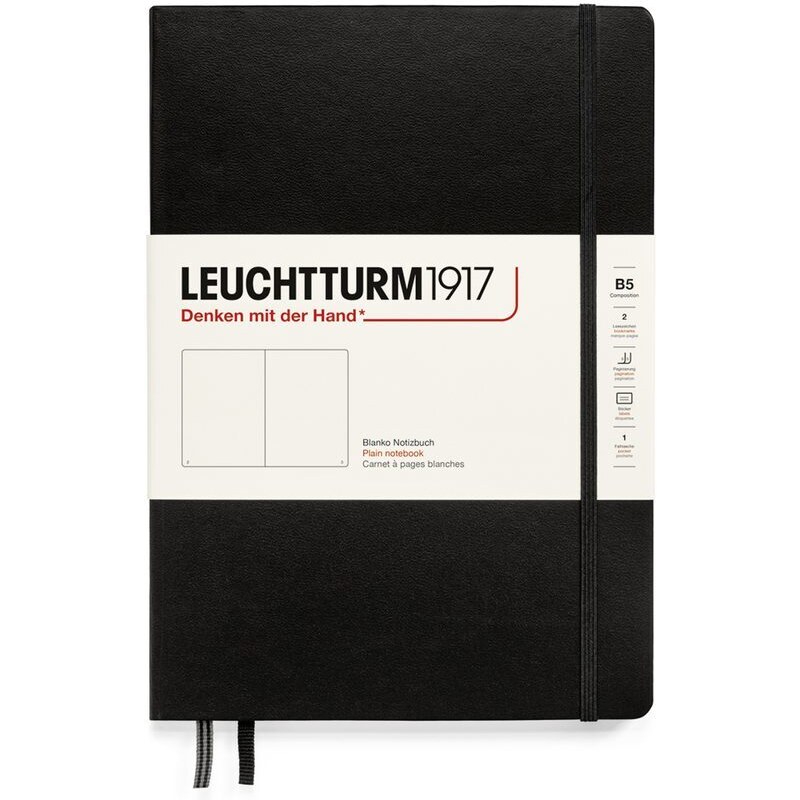 LEUCHTTURM1917 Carnet mediu LEUCHTTURM1917 Composition Hardcover Notebook - B5, copertă tare, neliniat, 219 pagini
