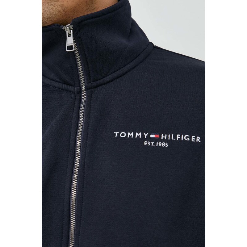 Tommy Hilfiger bluză bărbați, culoarea bleumarin, cu imprimeu MW0MW29327