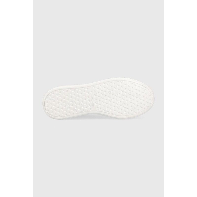 Karl Lagerfeld sneakers din piele MAXI KUP culoarea alb KL62210
