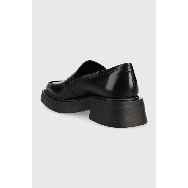 Vagabond Shoemakers mocasini de piele EYRA femei, culoarea negru, cu toc plat, 5350.214.20