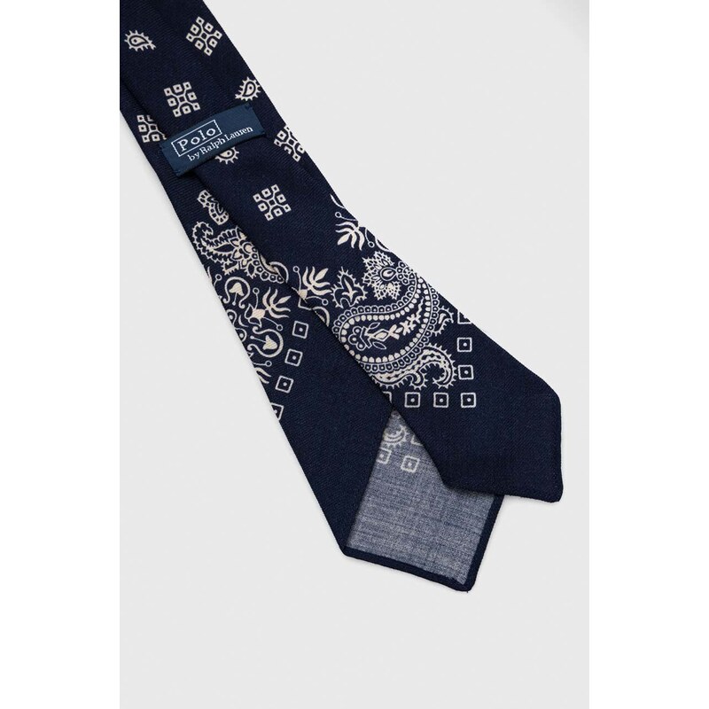 Polo Ralph Lauren cravata din lana culoarea albastru marin