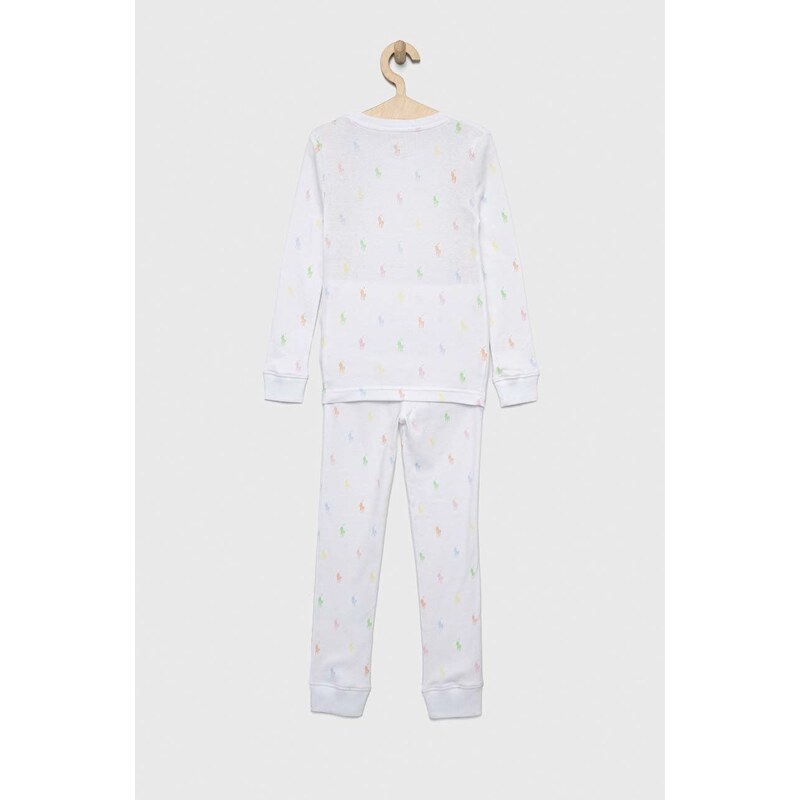 Polo Ralph Lauren pijamale de bumbac culoarea alb, modelator