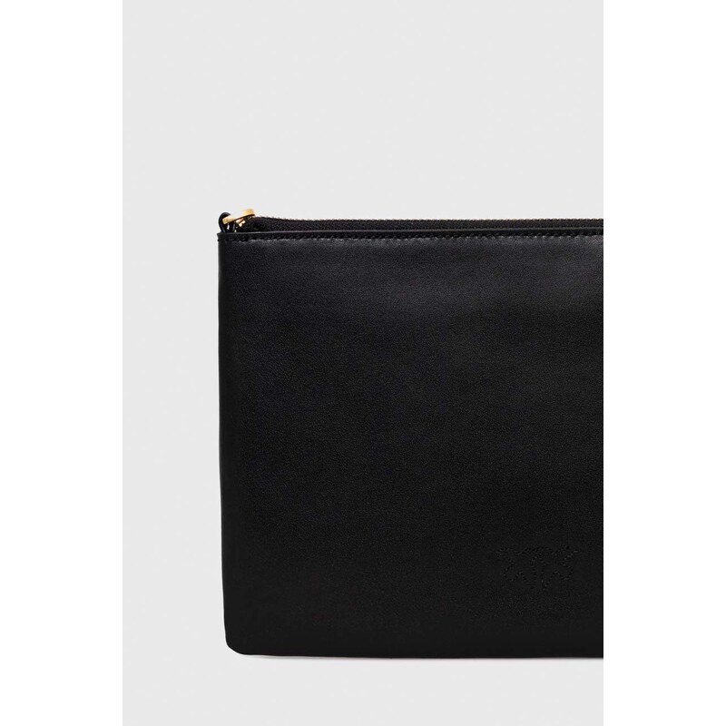 Pinko poseta de piele culoarea negru