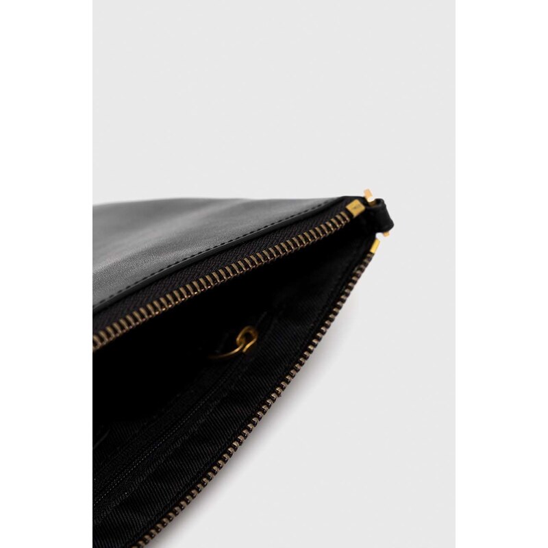 Pinko poseta de piele culoarea negru