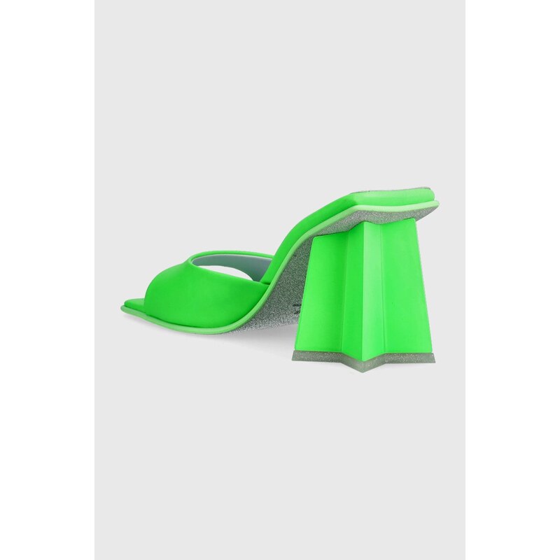 Chiara Ferragni papuci CF3132_041 femei, culoarea verde, cu toc drept, CF STAR HEEL 85