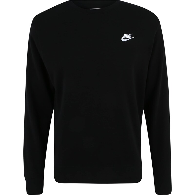 Nike Sportswear Bluză de molton negru / alb