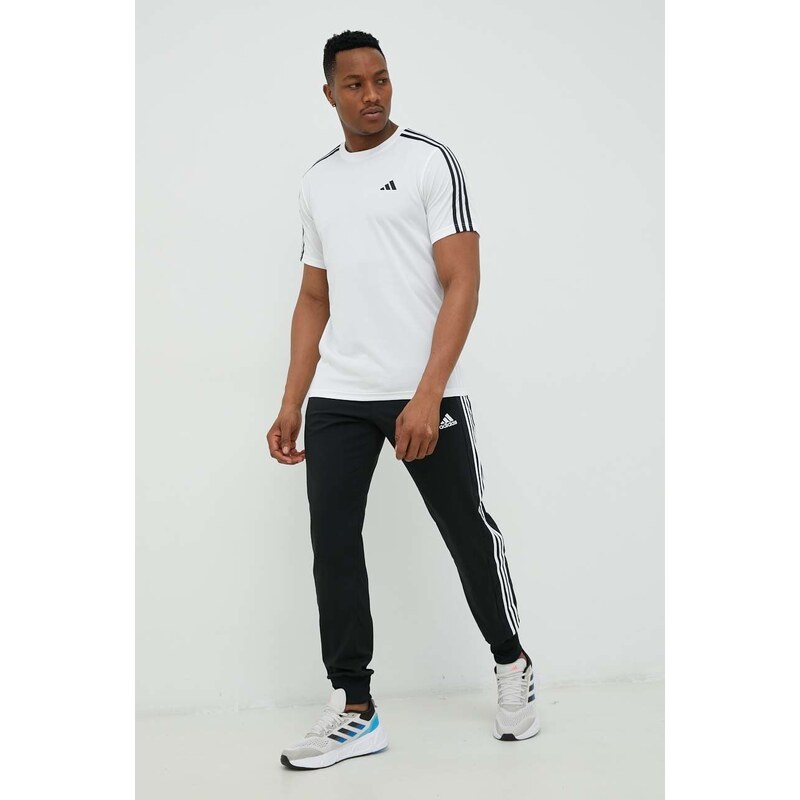 adidas pantaloni de antrenament bărbați, culoarea negru, cu imprimeu IC0041