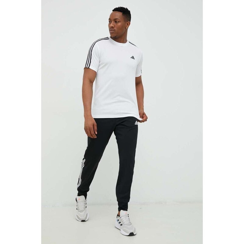 adidas pantaloni de antrenament bărbați, culoarea negru, cu imprimeu IC0041
