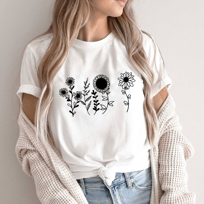 orielle Tricou Black Flowers - GLAMI.ro