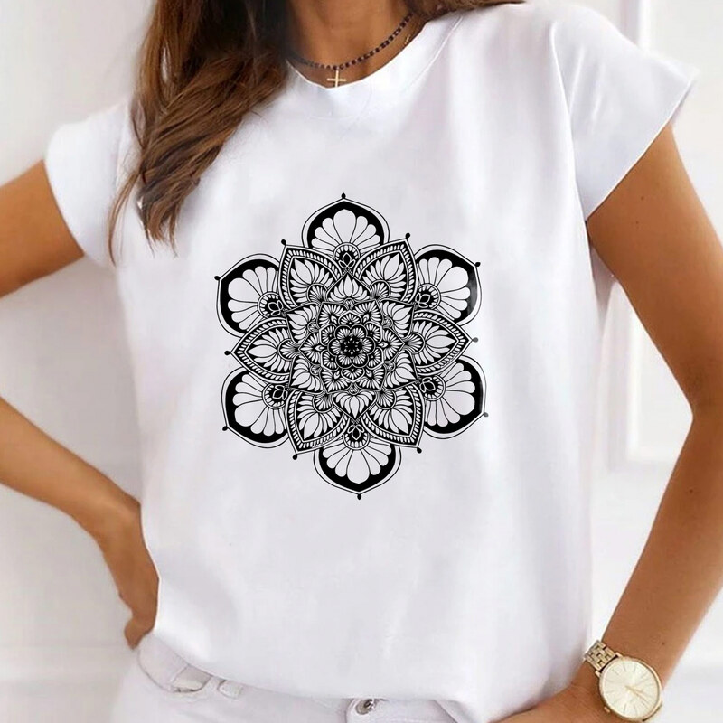 orielle Tricou Abstract Flower