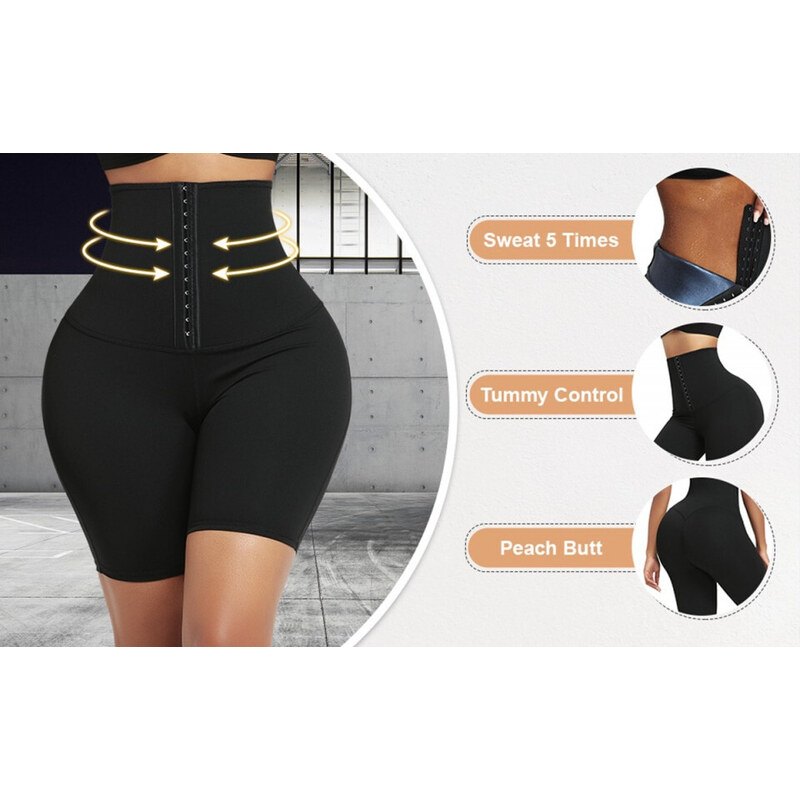 TalieDeViespe Controlul abdomenului Lift Fesier Pantalon Atractiv Pentru Dame Scurti Cu Neopren