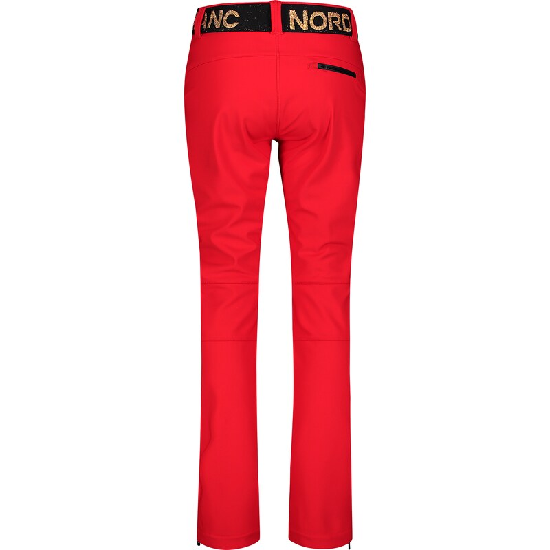 Nordblanc Pantaloni softshell de schi roșii pentru femei MELLEABLE