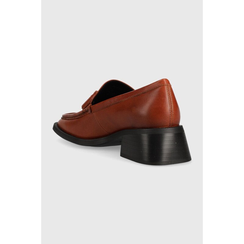 Vagabond Shoemakers pantofi de piele BLANCA femei, culoarea maro, cu toc drept