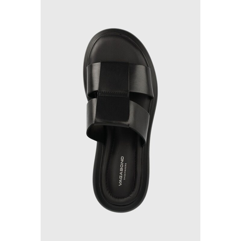 Vagabond Shoemakers slapi de piele Blenda femei, culoarea negru, cu platforma, 5519.201.20