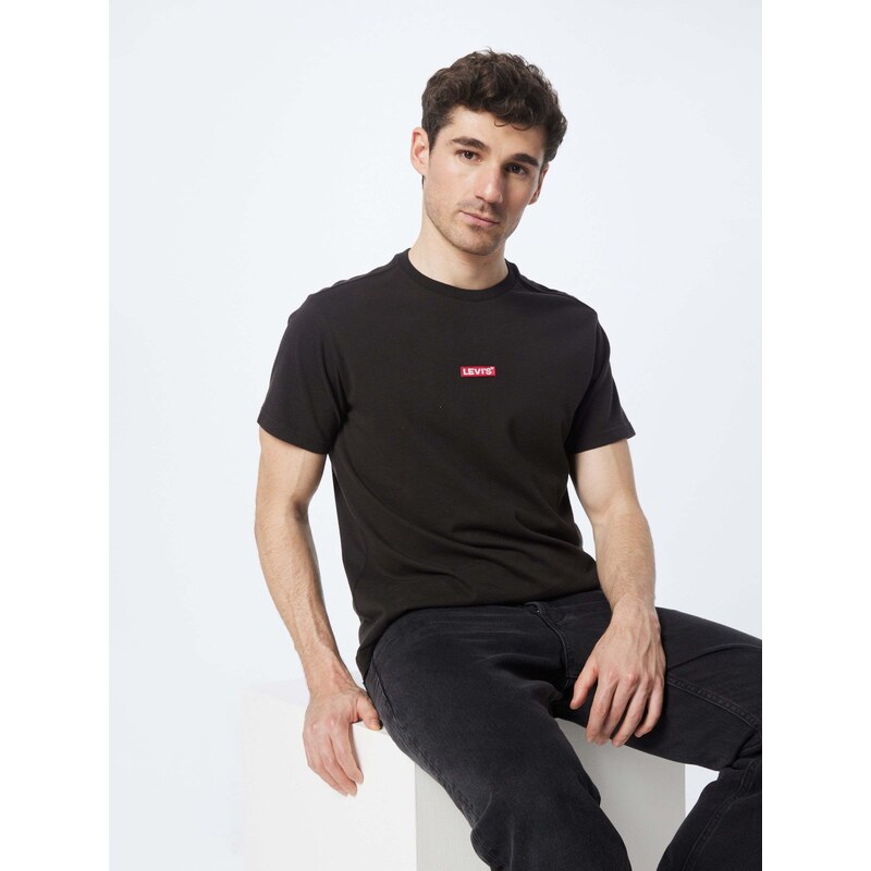LEVI'S  Tricou 'Relaxed Baby Tab Short Sleeve Tee' roșu / negru