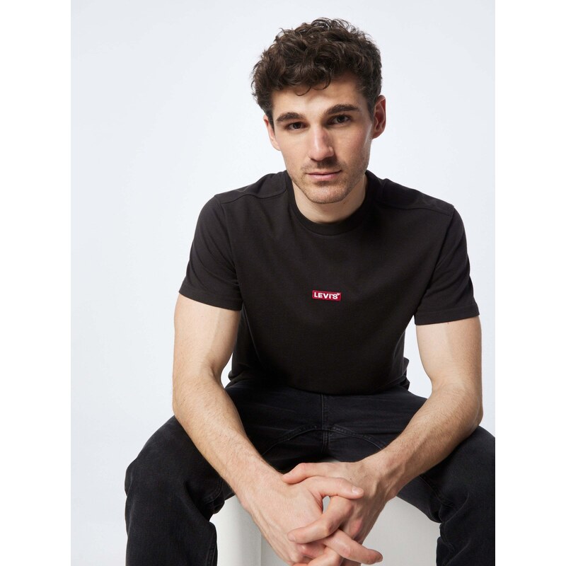 LEVI'S  Tricou 'Relaxed Baby Tab Short Sleeve Tee' roșu / negru