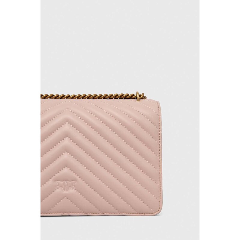 Pinko poseta de piele culoarea roz, 100941 A0GK