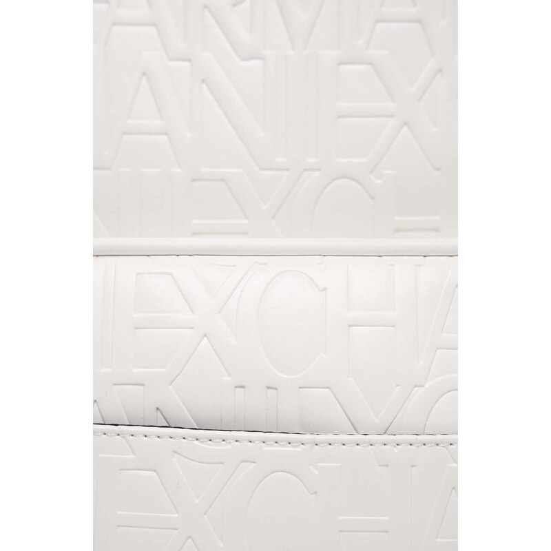 Armani Exchange rucsac femei, culoarea alb, mic, neted