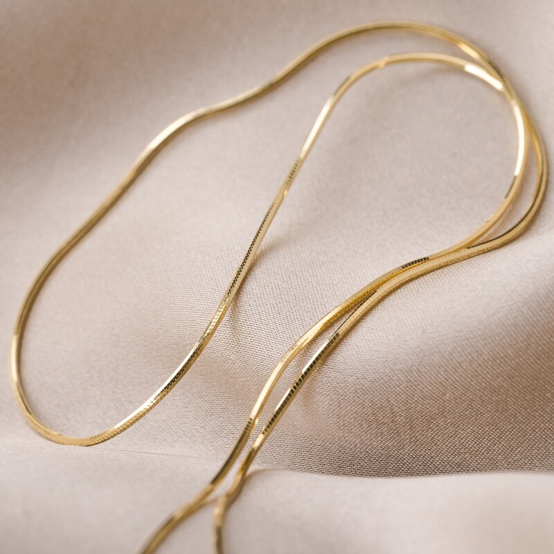 Tie-Me-Up Lantisor argint placat cu aur 14K, 40 cm