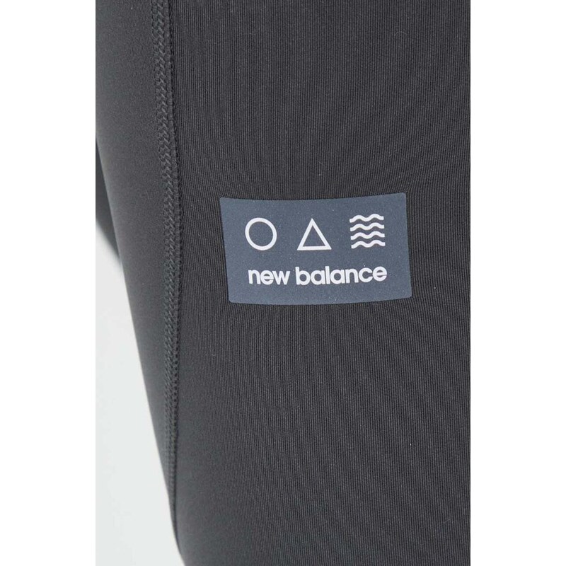 New Balance leggins de alergare Impact Run AT culoarea gri, neted