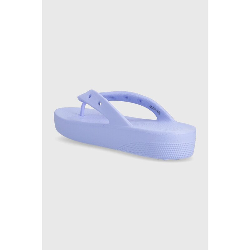 Crocs șlapi Classic Platform Flip femei, culoarea violet, cu platforma, 207714 207714.5Q6-5Q6