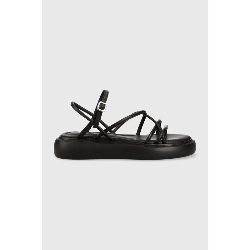 Vagabond Shoemakers sandale de piele Blenda femei, culoarea negru, cu platforma, 5519.801.20