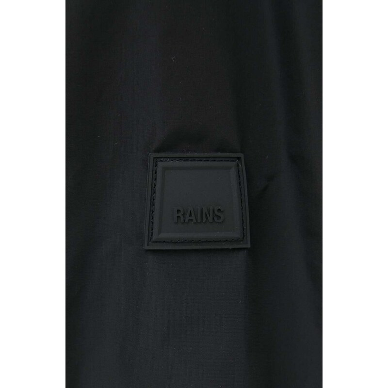 Rains geacă de ploaie 18900 Track Jacket culoarea negru, de tranziție, oversize 18900.01-01Black