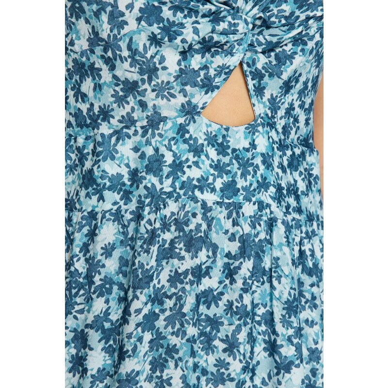 Trendyol Blue Cut Out Detailed Woven Dress