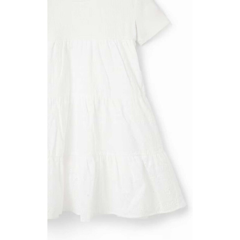 Desigual rochie fete culoarea alb, midi, evazati