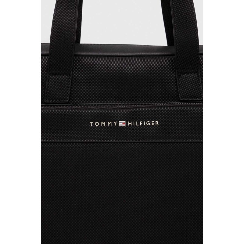 Tommy Hilfiger husa laptop culoarea negru
