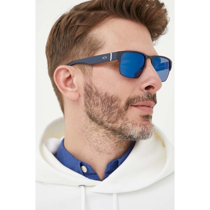 Armani Exchange ochelari de soare barbati, culoarea gri
