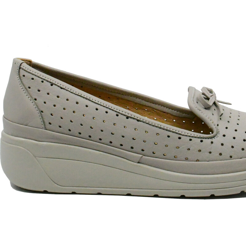 Pantofi comozi dama, Caspian, gri, din piele naturala CASP3502GRI